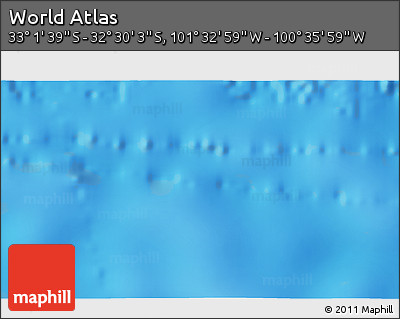 Physical 3D Map of the Area around 32° 45' 51" S, 101° 4' 29" W