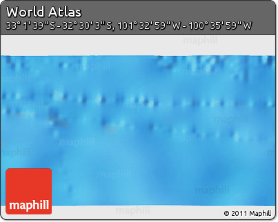 Physical 3D Map of the Area around 32° 45' 51" S, 101° 4' 29" W