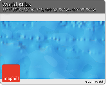 Political 3D Map of the Area around 32°&nbsp;45'&nbsp;51"&nbsp;S,&nbsp;101°&nbsp;4'&nbsp;29"&nbsp;W
