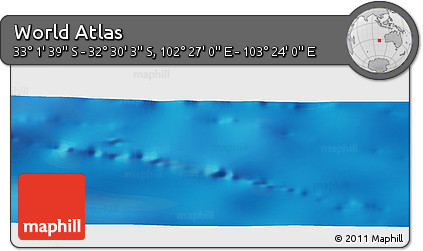 Physical Panoramic Map of the Area around 32° 45' 51" S, 102° 55' 30" E
