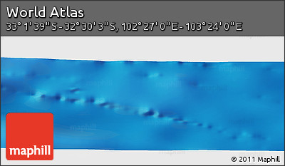 Physical Panoramic Map of the Area around 32° 45' 51" S, 102° 55' 30" E