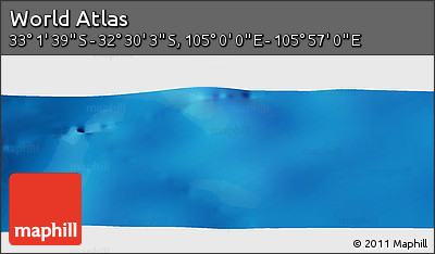 Physical Panoramic Map of the Area around 32° 45' 51" S, 105° 28' 29" E