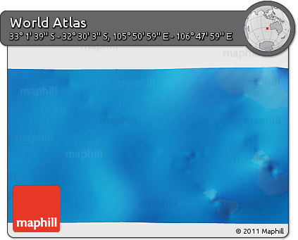 Physical 3D Map of the Area around 32° 45' 51" S, 106° 19' 29" E