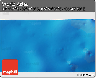 Physical 3D Map of the Area around 32° 45' 51" S, 106° 19' 29" E