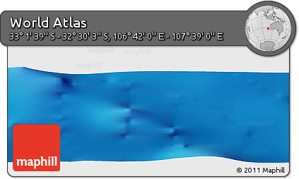 Physical Panoramic Map of the Area around 32° 45' 51" S, 107° 10' 30" E