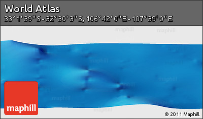 Physical Panoramic Map of the Area around 32° 45' 51" S, 107° 10' 30" E