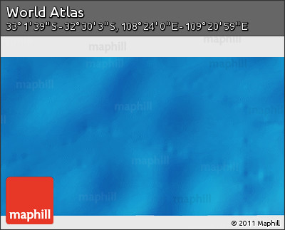 Physical 3D Map of the Area around 32° 45' 51" S, 108° 52' 30" E