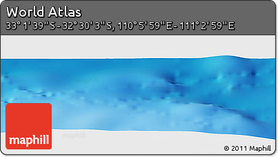 Physical Panoramic Map of the Area around 32° 45' 51" S, 110° 34' 29" E