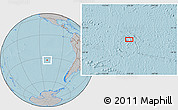 Gray Location Map of the area around 32° 45' 51" S, 110° 25' 30" W, hill shading