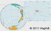 Political Location Map of the area around 32° 45' 51" S, 110° 25' 30" W