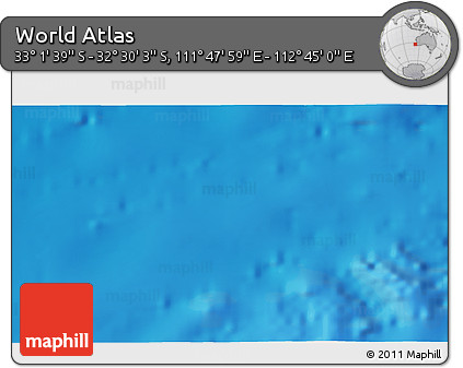Shaded Relief 3D Map of the Area around 32° 45' 51" S, 112° 16' 30" E