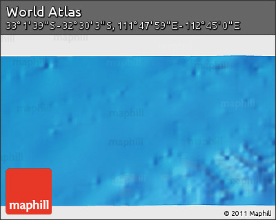 Shaded Relief 3D Map of the Area around 32° 45' 51" S, 112° 16' 30" E