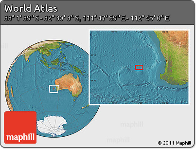 Satellite Location Map of the Area around 32° 45' 51" S, 112° 16' 30" E