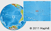 Physical Location Map of the area around 32° 45' 51" S, 112° 7' 30" W