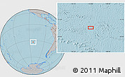Gray Location Map of the area around 32° 45' 51" S, 112° 58' 29" W, hill shading