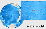 Shaded Relief Location Map of the area around 32° 45' 51" S, 113° 49' 29" W