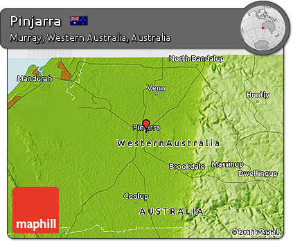 Physical 3D Map of Pinjarra