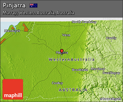 Physical 3D Map of Pinjarra