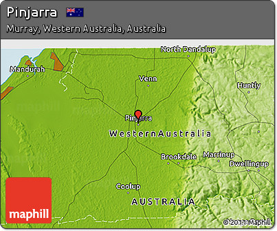Physical 3D Map of Pinjarra