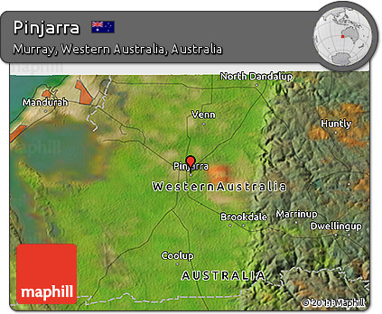 Satellite 3D Map of Pinjarra