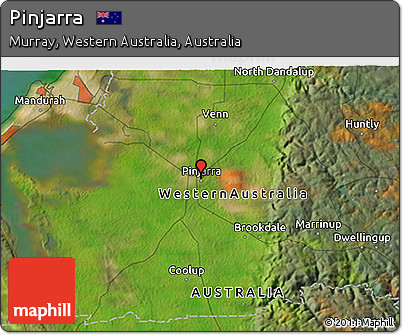 Satellite 3D Map of Pinjarra