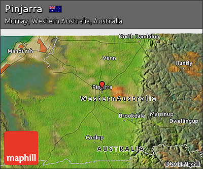 Satellite 3D Map of Pinjarra