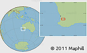 Savanna Style Location Map of the area around 32° 45' 51" S, 116° 31' 30" E