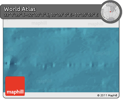 Satellite 3D Map of the Area around 32° 45' 51" S, 11° 7' 30" E