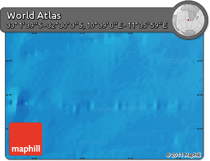 Physical Map of the Area around 32° 45' 51" S, 11° 7' 30" E