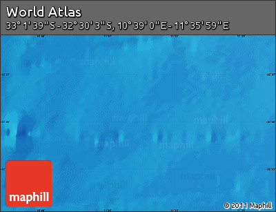 Physical Map of the Area around 32° 45' 51" S, 11° 7' 30" E