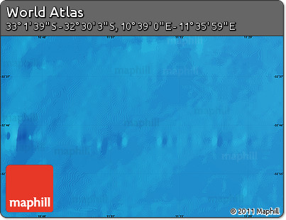 Physical Map of the Area around 32° 45' 51" S, 11° 7' 30" E