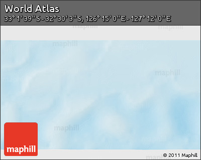 Physical 3D Map of the Area around 32° 45' 51" S, 126° 43' 29" E