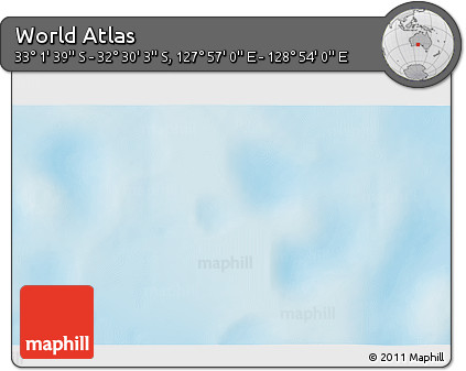 Physical 3D Map of the Area around 32° 45' 51" S, 128° 25' 30" E
