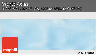 Physical Panoramic Map of the Area around 32° 45' 51" S, 129° 16' 30" E