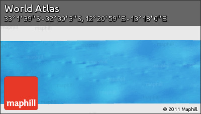 Physical Panoramic Map of the Area around 32° 45' 51" S, 12° 49' 29" E