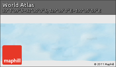 Physical Panoramic Map of the Area around 32° 45' 51" S, 130° 7' 30" E