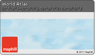 Physical Panoramic Map of the Area around 32° 45' 51" S, 130° 7' 30" E