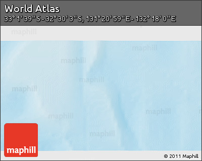 Physical 3D Map of the Area around 32° 45' 51" S, 131° 49' 29" E