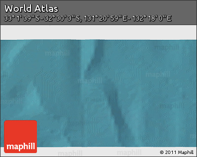Satellite 3D Map of the Area around 32° 45' 51" S, 131° 49' 29" E