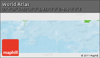 Political Panoramic Map of the Area around 32° 45' 51" S, 133° 31' 30" E