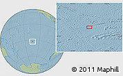 Savanna Style Location Map of the area around 32° 45' 51" S, 134° 13' 29" W, hill shading