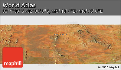 Satellite Panoramic Map of the Area around 32° 45' 51" S, 146° 16' 30" E