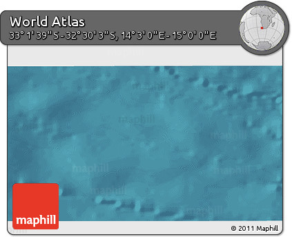 Satellite 3D Map of the Area around 32° 45' 51" S, 14° 31' 30" E