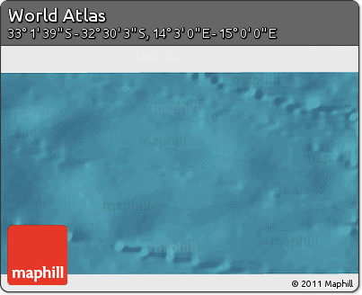 Satellite 3D Map of the Area around 32° 45' 51" S, 14° 31' 30" E