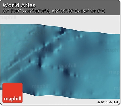 Satellite 3D Map of the Area around 32° 45' 51" S, 153° 4' 29" E