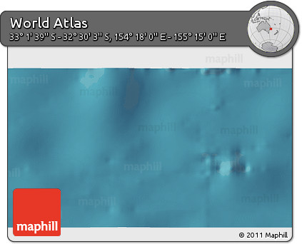 Satellite 3D Map of the Area around 32° 45' 51" S, 154° 46' 30" E