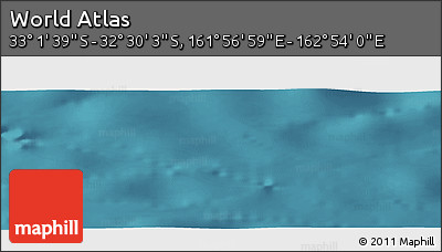 Satellite Panoramic Map of the Area around 32° 45' 51" S, 162° 25' 30" E
