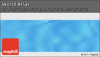 Physical Panoramic Map of the Area around 32° 45' 51" S, 164° 58' 29" E