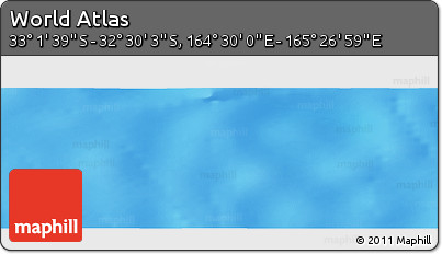 Physical Panoramic Map of the Area around 32° 45' 51" S, 164° 58' 29" E