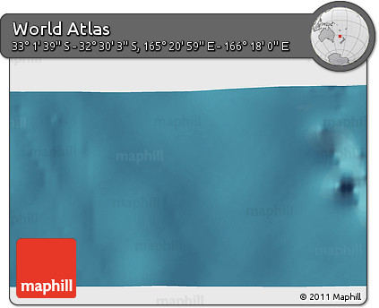 Satellite 3D Map of the Area around 32° 45' 51" S, 165° 49' 29" E